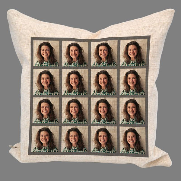 Personalised collage outlet cushion