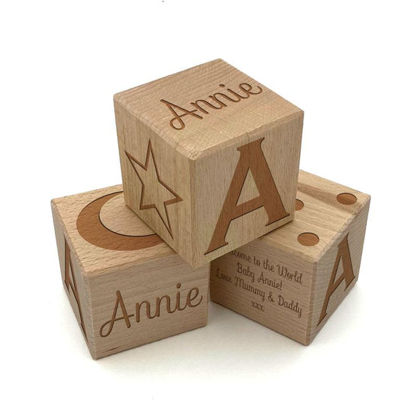 Personalized baby block sales keepsake