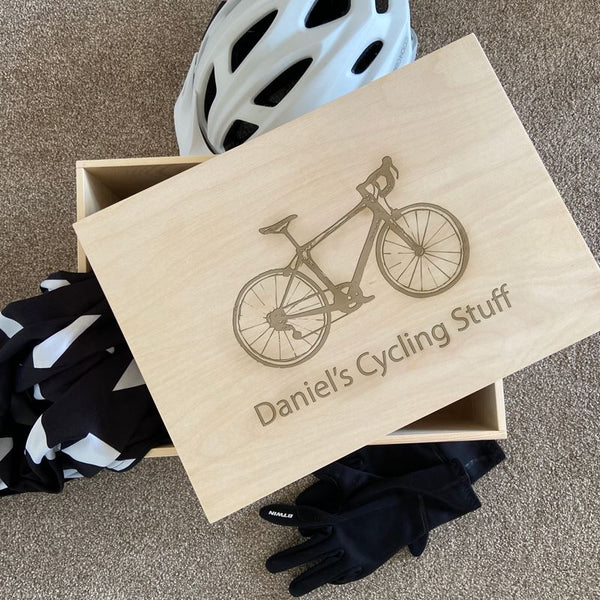 Personalised Bicycle Box For Cyclist Kit Storage Always Personal