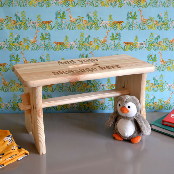 Personalised Kid s Stool Wooden Any Message Always Personal