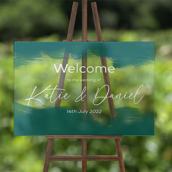 Clear Acrylic Custom Wedding Welcome Sign | The Charlotte