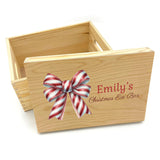 Personalised Bow Christmas Eve Box Red or Green