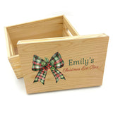 Personalised Bow Christmas Eve Box Red or Green