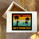 Personalised Fishing Gear Wooden Storage Box