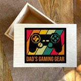 Personalised Gaming Gear Wooden Storage Box