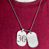 Personalised Camouflage Age Stainless Steel Double Dog Tag Necklace