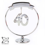 Personalised Crystocraft 40th Celebration Ornament