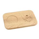 Personalised Tea and Biscuits Board Holding Hands Anniversary Gift