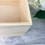 Personalised Wooden Wedding Keepsake Memory Box - 5 Sizes (16cm | 20cm | 26cm | 30cm | 36cm)