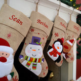 Personalised Hessian Christmas Stockings