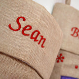 Personalised Hessian Christmas Stockings