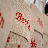 Personalised Hessian Christmas Stockings