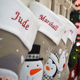 Personalised Silver Embroidered Christmas Stockings For Kids, Toddlers & Adults