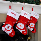 Personalised Embroidered 3D Character Luxury Christmas Stocking with Polar Bear, Penguin or Snowman