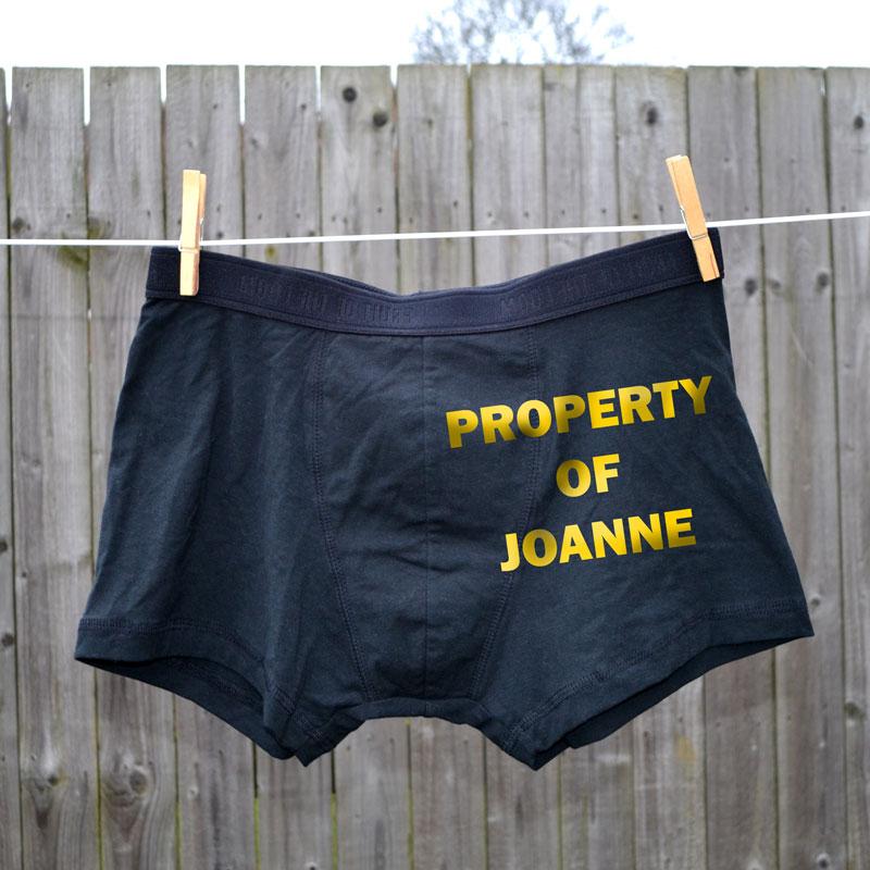 Personalised boxer shorts Fun Custom Gifts Underwear Present Birthday  Wedding - DR Trouble