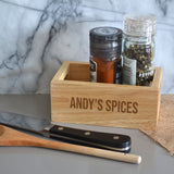 Personalised Salt and Pepper Grinder Storage Box Engraved Message